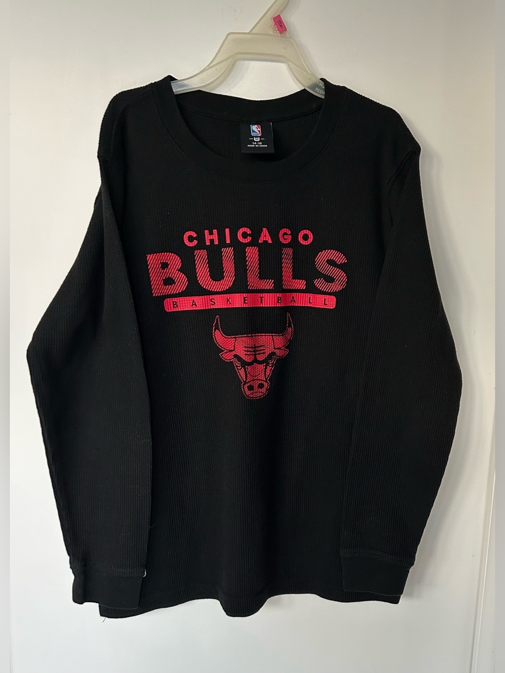 Kids NBA Chicago Bulls Thermal Crewneck, Size 14-16